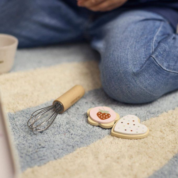 Valise jeu du petit patissier jouets en bois Filibabba