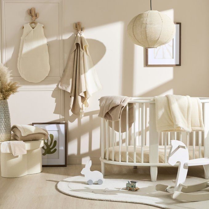 Peignoir de bain BB&CO soft bambou gaze coton lait