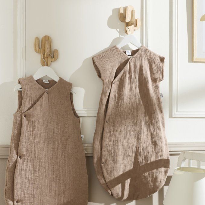 Gigoteuse kimono été légère gaze de coton BB&CO mocha