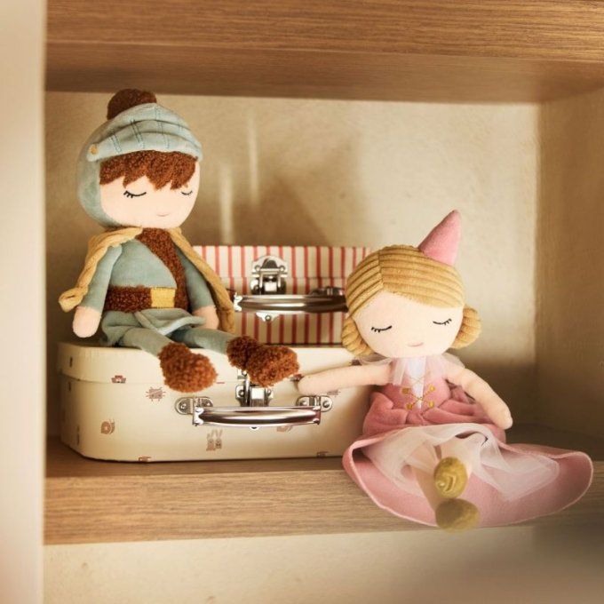 Poupée en peluche Chevalier Jollein bleu