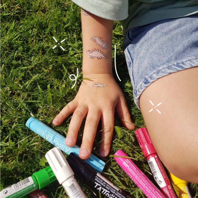 Tattoo Artist 12 Tatouages à colorier Nailmatic Kawaii