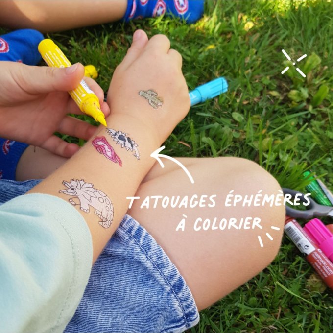 Tattoo Artist 12 Tatouages à colorier Nailmatic Kawaii