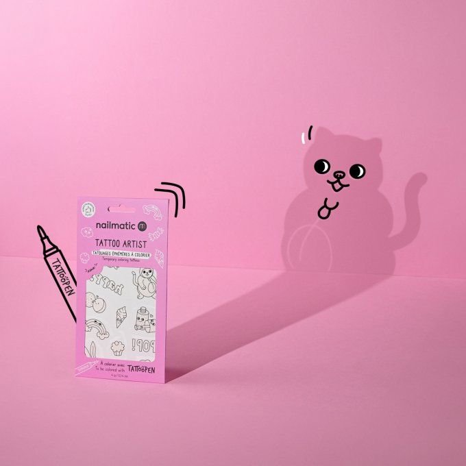Tattoo Artist 12 Tatouages à colorier Nailmatic Kawaii
