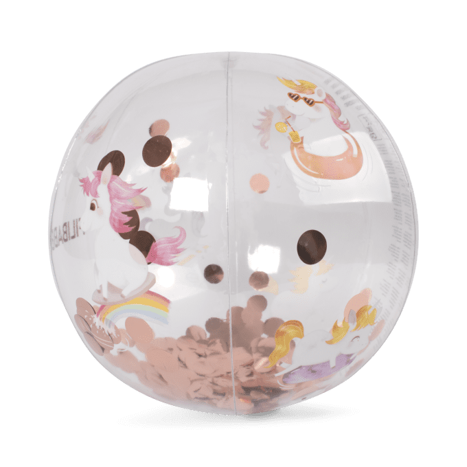Ballon paillette gonflable Alfi Filibabba Licornes rose