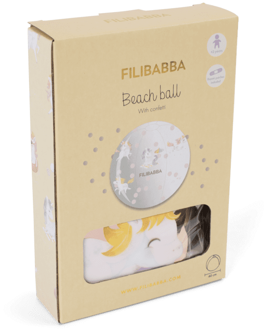 Ballon paillette gonflable Alfi Filibabba Licornes rose