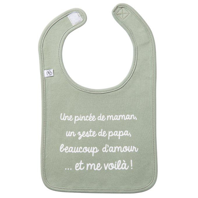 Bavoir à message BB&CO "Et me voilà" 