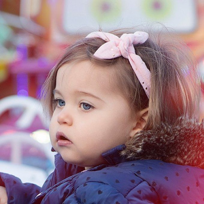 Bandeau à nouer cheveux bébé fille gaze de coton BB&CO
