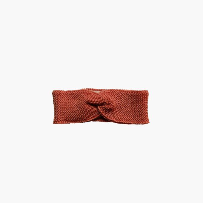 Bandeau BONNIE L.P.C. en laine mérinos tomette