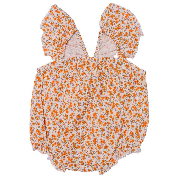 Barboteuse bretelle bébé fille BB&CO gaze coton liberty