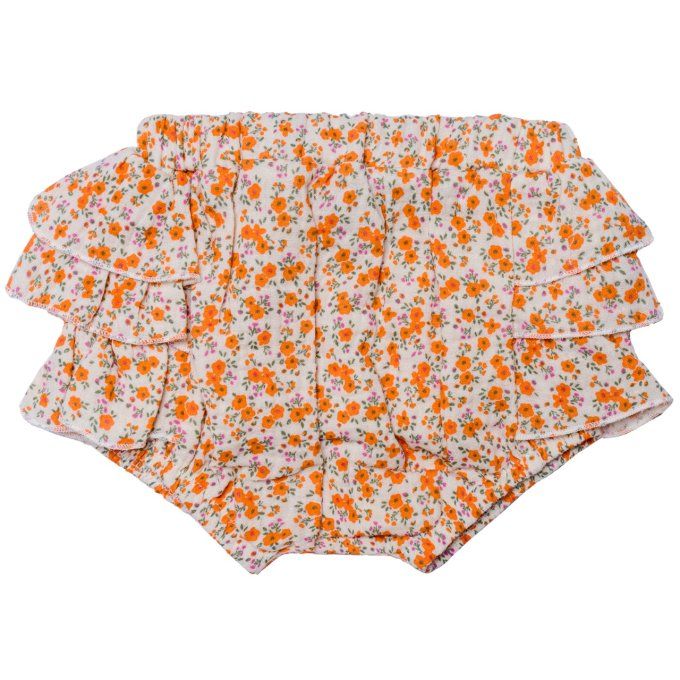 Bloomer froufrou bébé BB&CO gaze coton liberty orange
