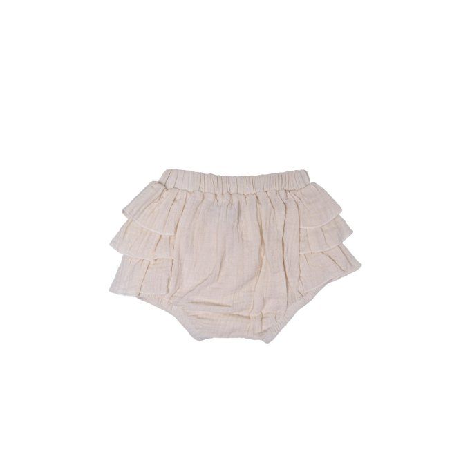 Bloomer froufrou bébé fille BB&CO gaze coton écru