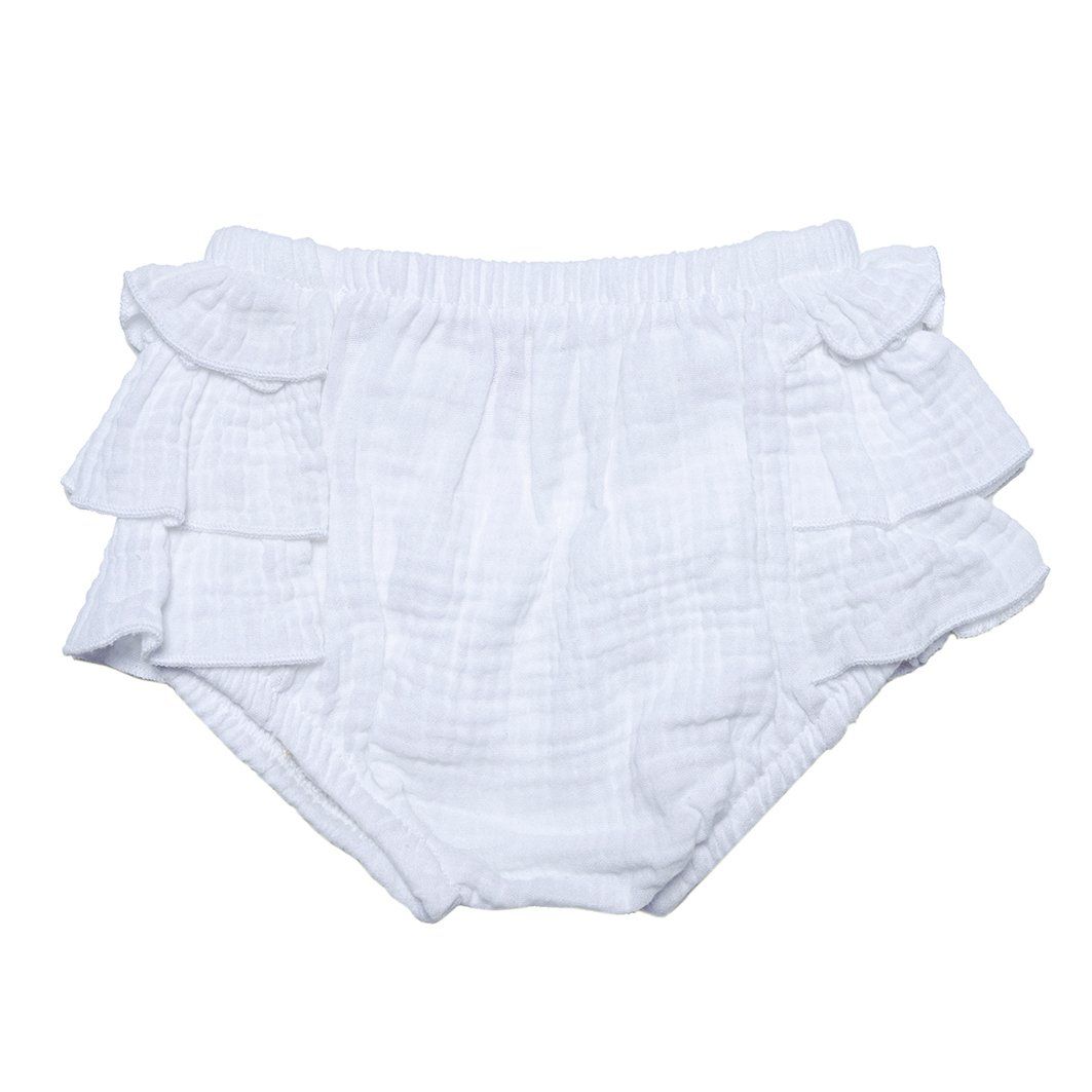 Bloomer froufrou volants bebe BB CO gaze coton blanc Ma calinerie