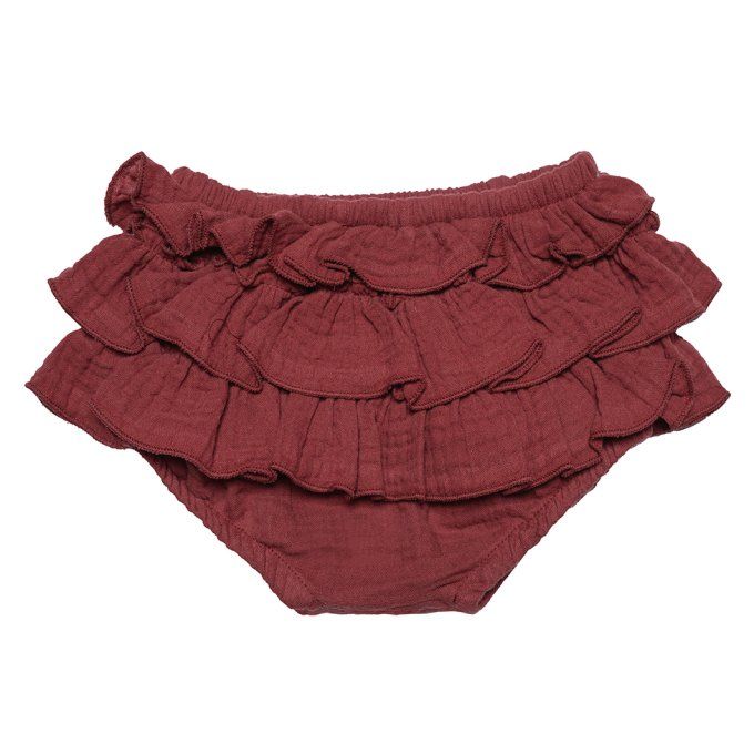 Bloomer froufrou volants bébé BB&CO gaze coton tomette