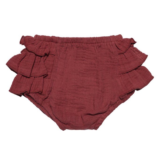Bloomer froufrou volants bébé BB&CO gaze coton tomette