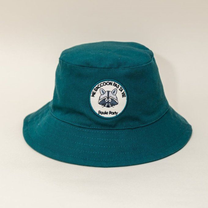 Bob Poule Party vert bleu raccoon