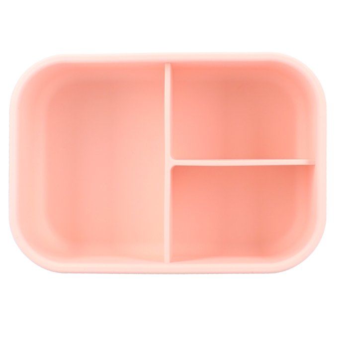 Lunch box compartiments silicone Kidzroom Coeur rose