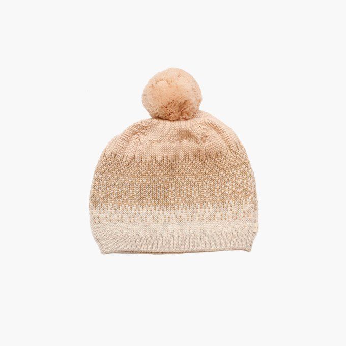 Bonnet BOSTON L.P.C. en laine mérinos sand