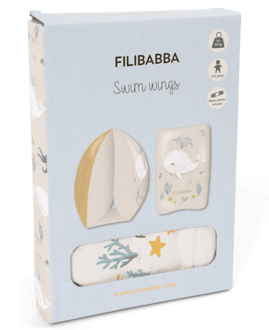 Brassards natation enfant Alfie Filibabba Baleine Bleue