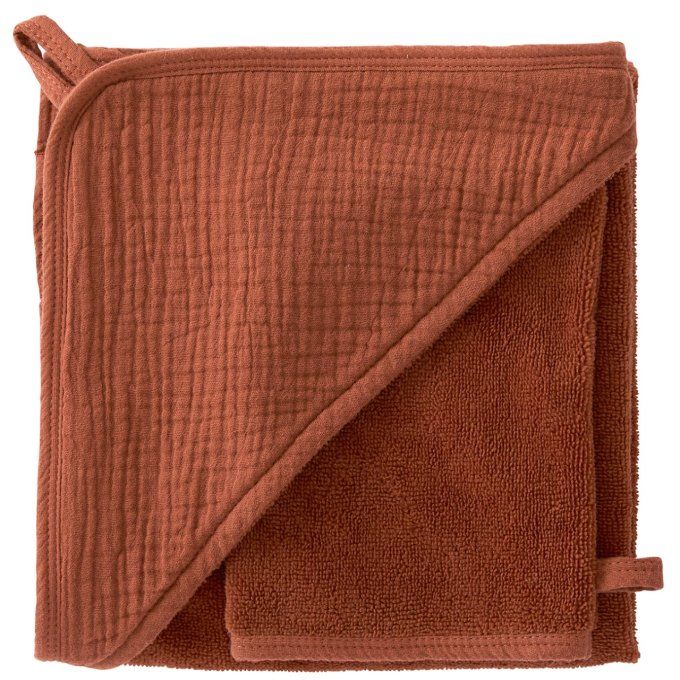 Cape de bain bébé ultra douce BB&CO Mix & Match Toffee