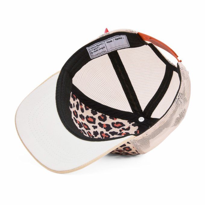 Casquette trucker visière courbée Hello Hossy Léopard 1
