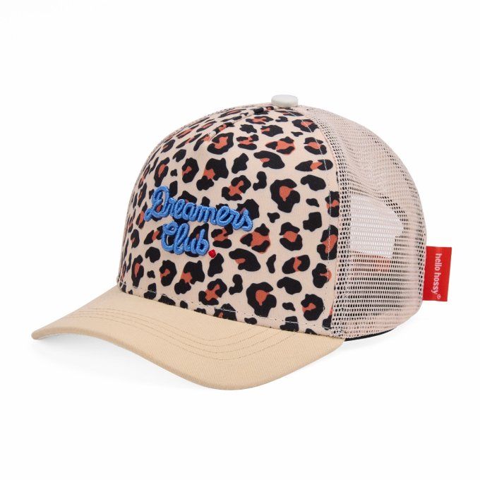 Casquette trucker visière courbée Hello Hossy Léopard 1