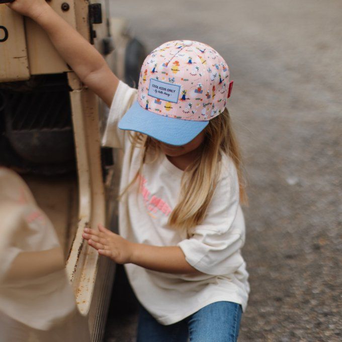 Casquette imprimé visière courbée Hello Hossy Flore