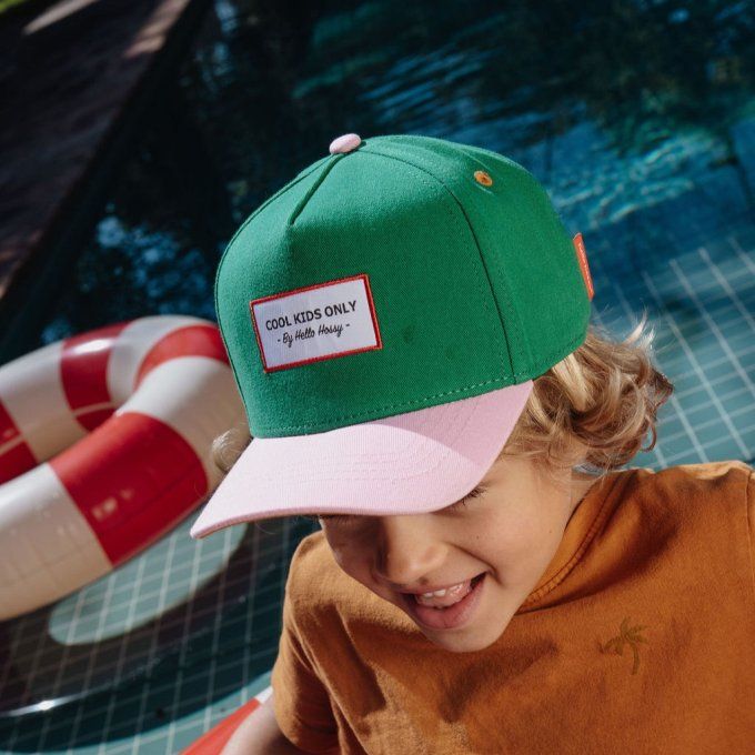 Casquette enfant visière courbée Hello Hossy Mini Green