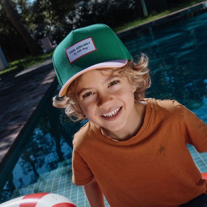 Casquette enfant visière courbée Hello Hossy Mini Green