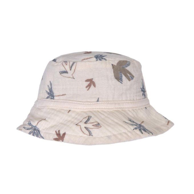 Chapeau bob bébé gaze de coton bio BB&CO palmier oiseau