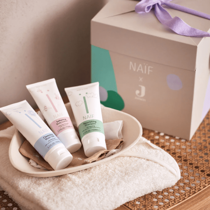 Coffret cadeau bébé soin du bain Naif X Jollein
