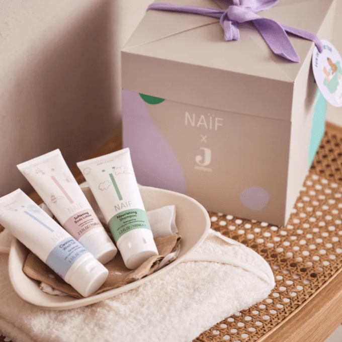 Coffret cadeau bébé soin du bain Naif X Jollein