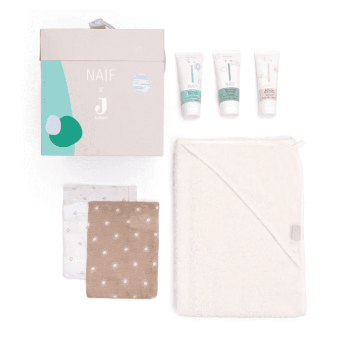 Coffret cadeau bébé soin du bain Naif X Jollein