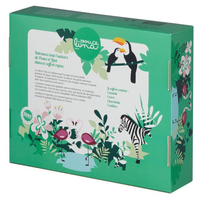 Coffret repas jungle Pouce et Lina