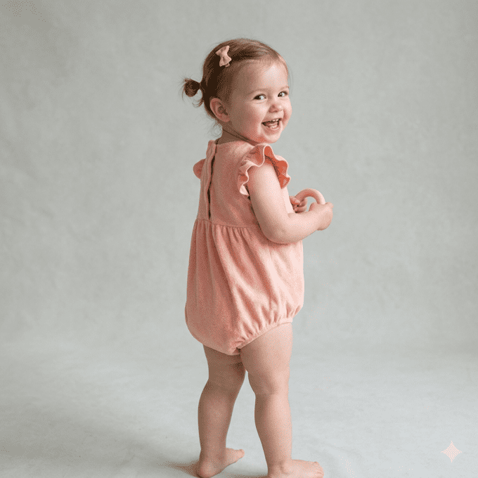 Combinaison été éponge bébé fille Julie L.P.C. Litchi