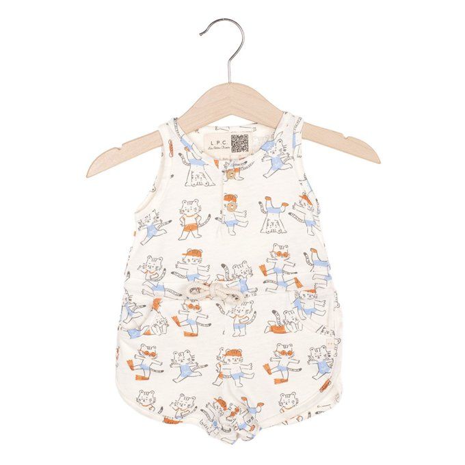 Combinaison été coton bébé garçon Sar L.P.C. imprimé