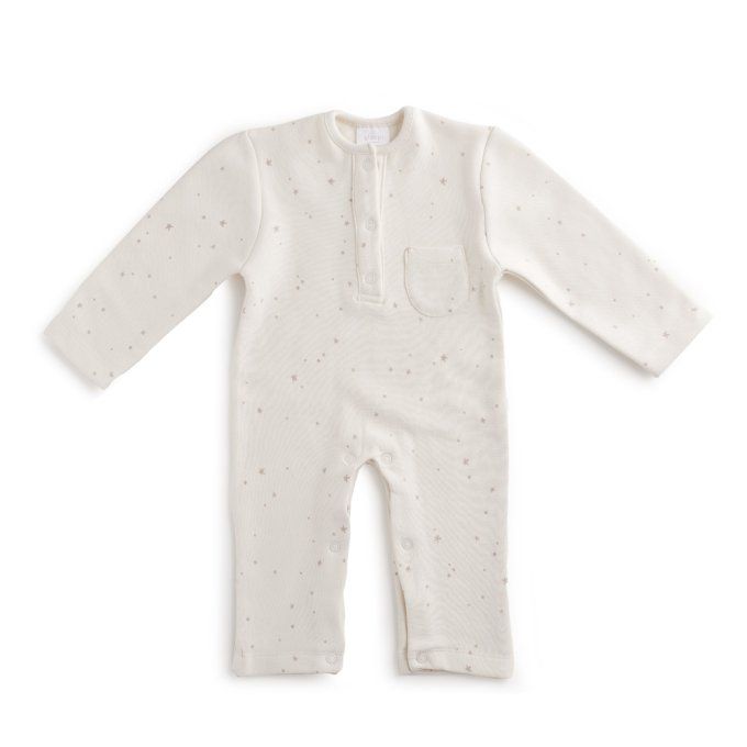 Combinaison longue coton bio Gloop soft sky