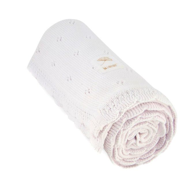 Couverture tricot Minene blanc