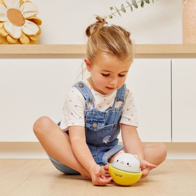 Jouet culbuto 2 en 1 Rocking Rollers Tiger Tribe Chat