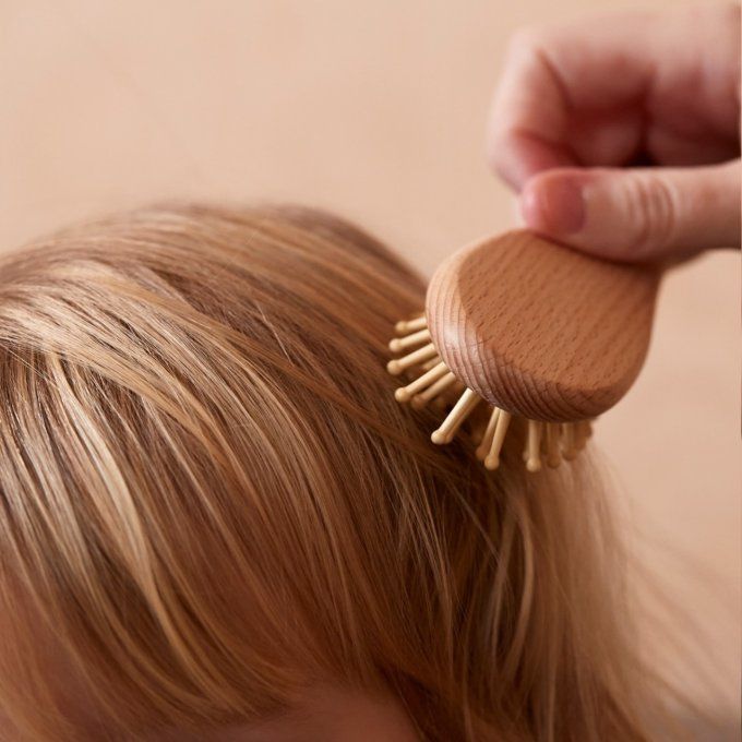 Ensemble brosses et peigne bois bébé Filibabba
