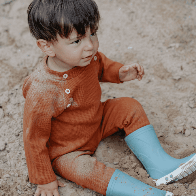 Legging enfant cognac Kapoune coton bio