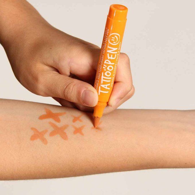 Tattoopen feutre tatouage temporaire Nailmatic  orange