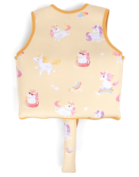 Gilet de natation enfant Filibabba Licornes jaune