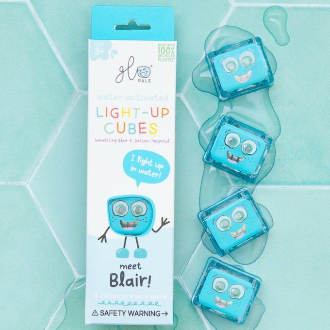 Glo Pals Blair - jouet cubes de bain lumineux bleus