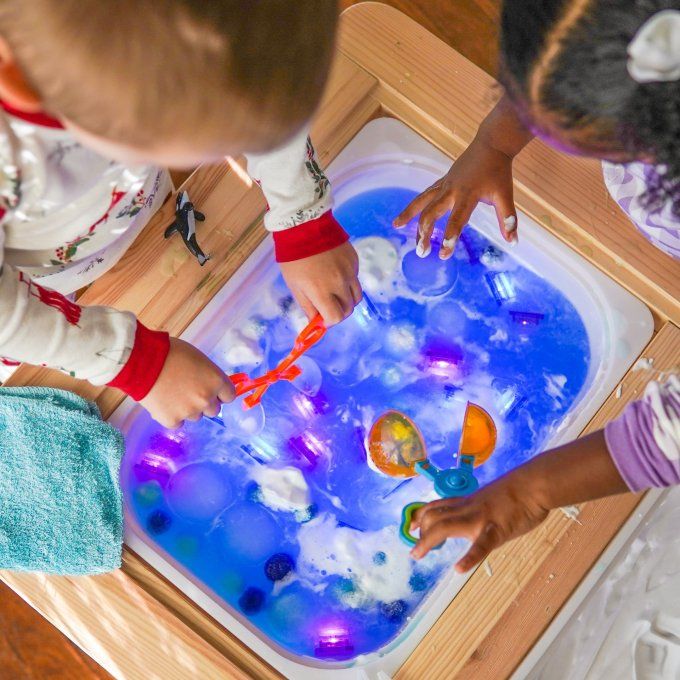 Glo Pals Blair - jouet cubes de bain lumineux bleus