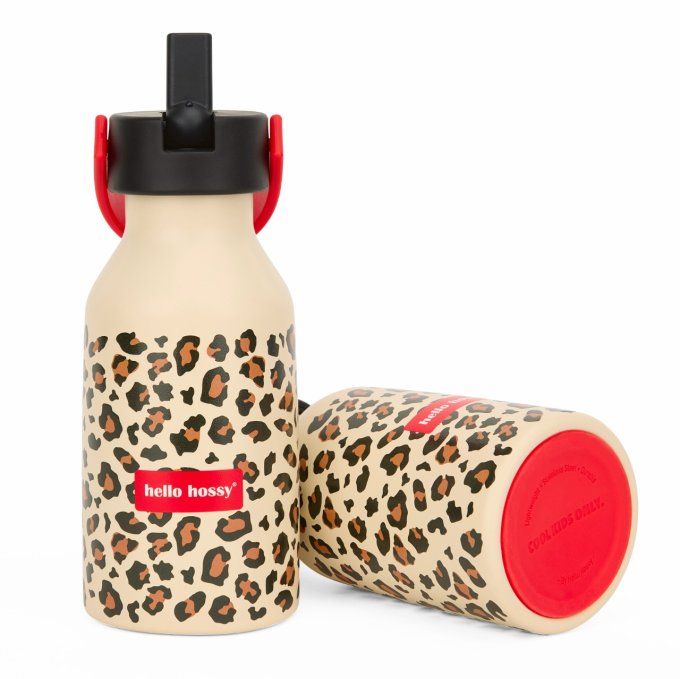 Gourde isotherme 350 ml enfant Hello Hossy léopard