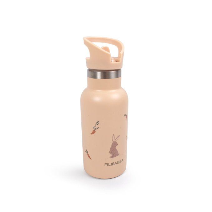 Gourde en acier inoxydable 350 ml Filibabba lapin beige