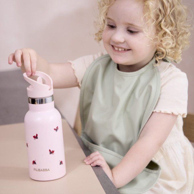 Gourde en acier inoxydable 350 ml Filibabba Lucky rose