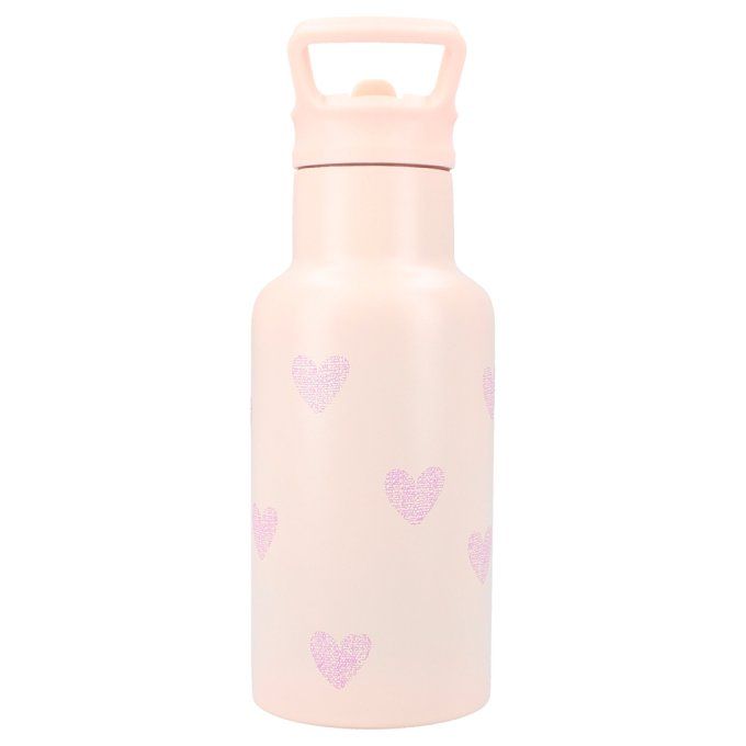 Gourde pour enfant 350 ml Kidzroom Coeur rose