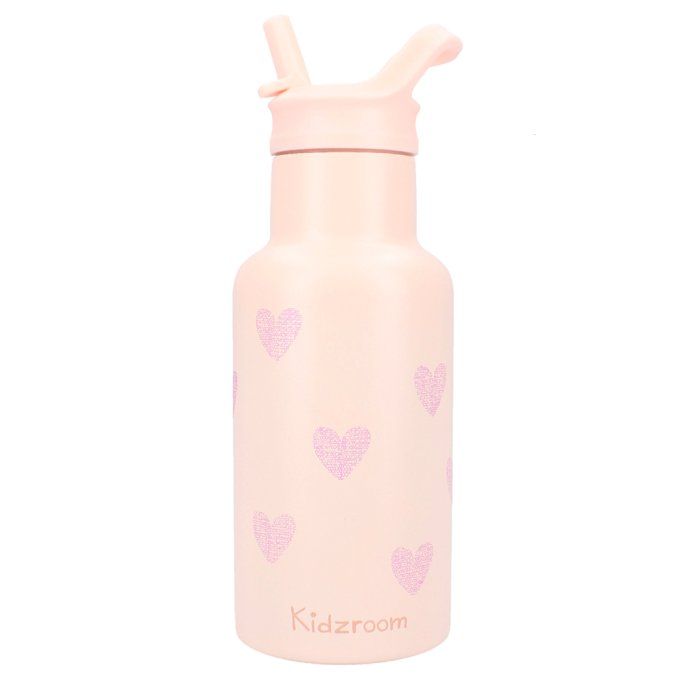 Gourde pour enfant 350 ml Kidzroom Coeur rose