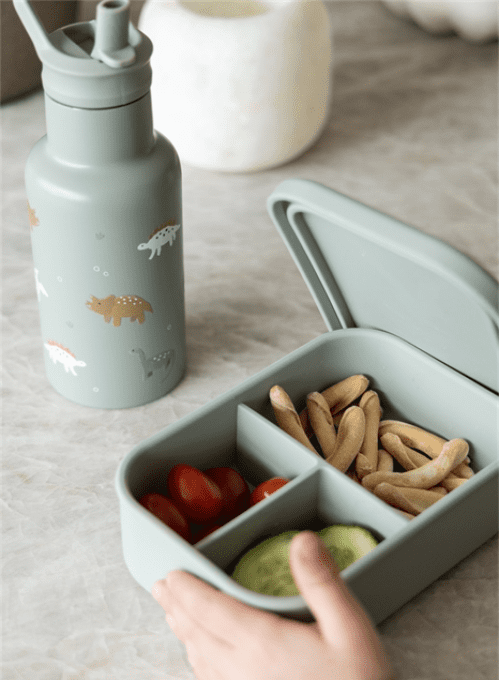 Lunch box compartiments silicone Kidzroom Dino vert